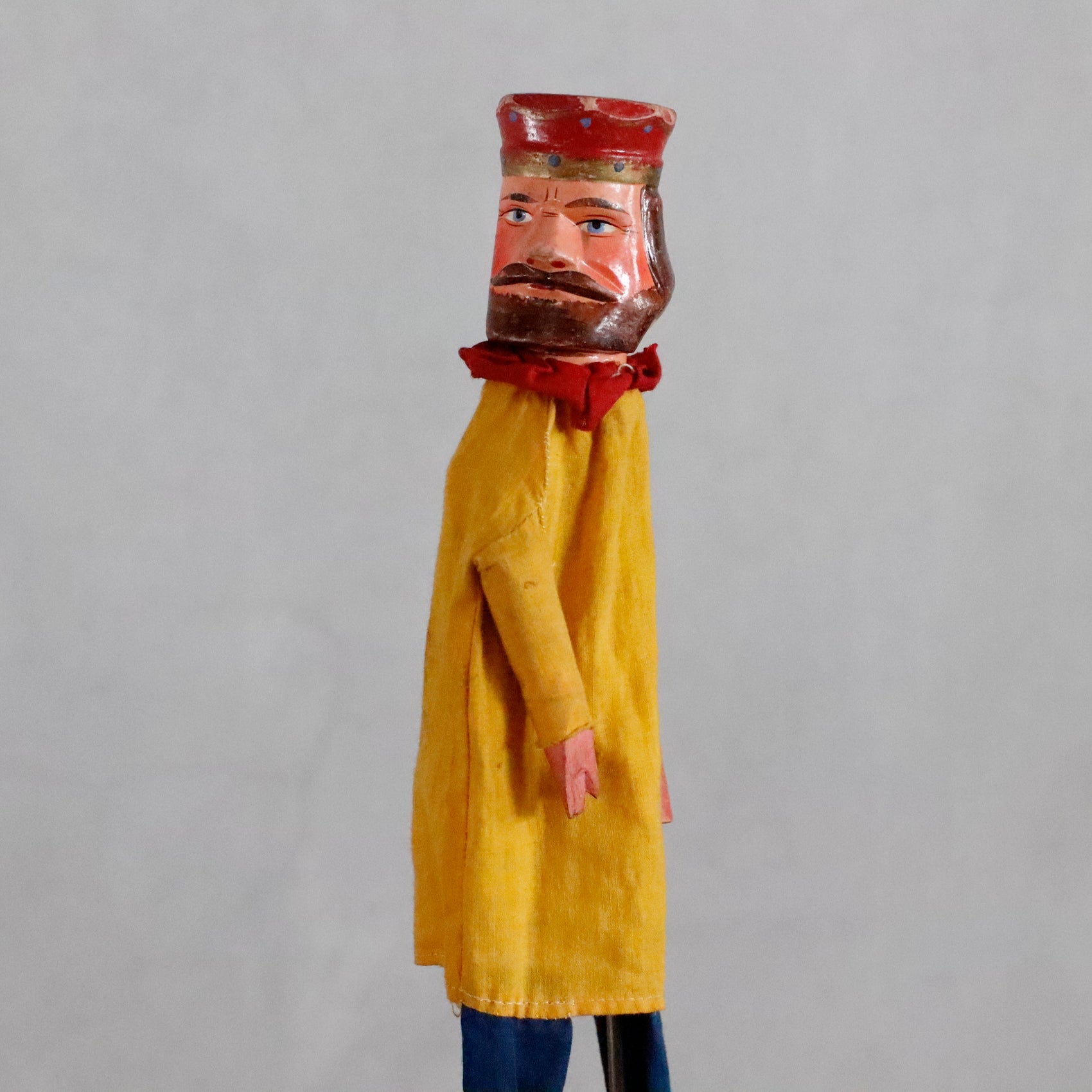 Punch and Judy | hand carved "KING" puppet theatre