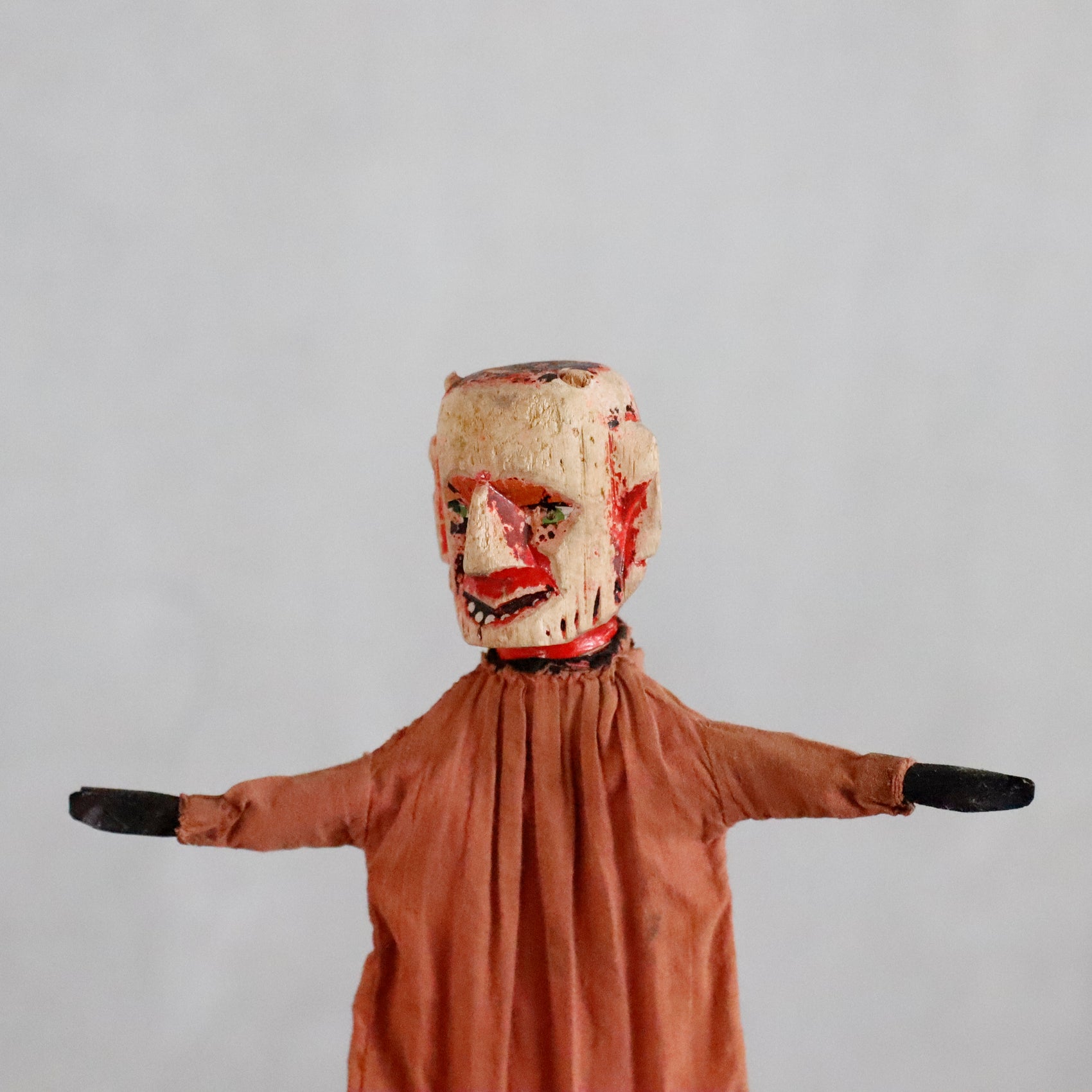 Punch and Judy | hand carved "DEVIL" puppet theatre