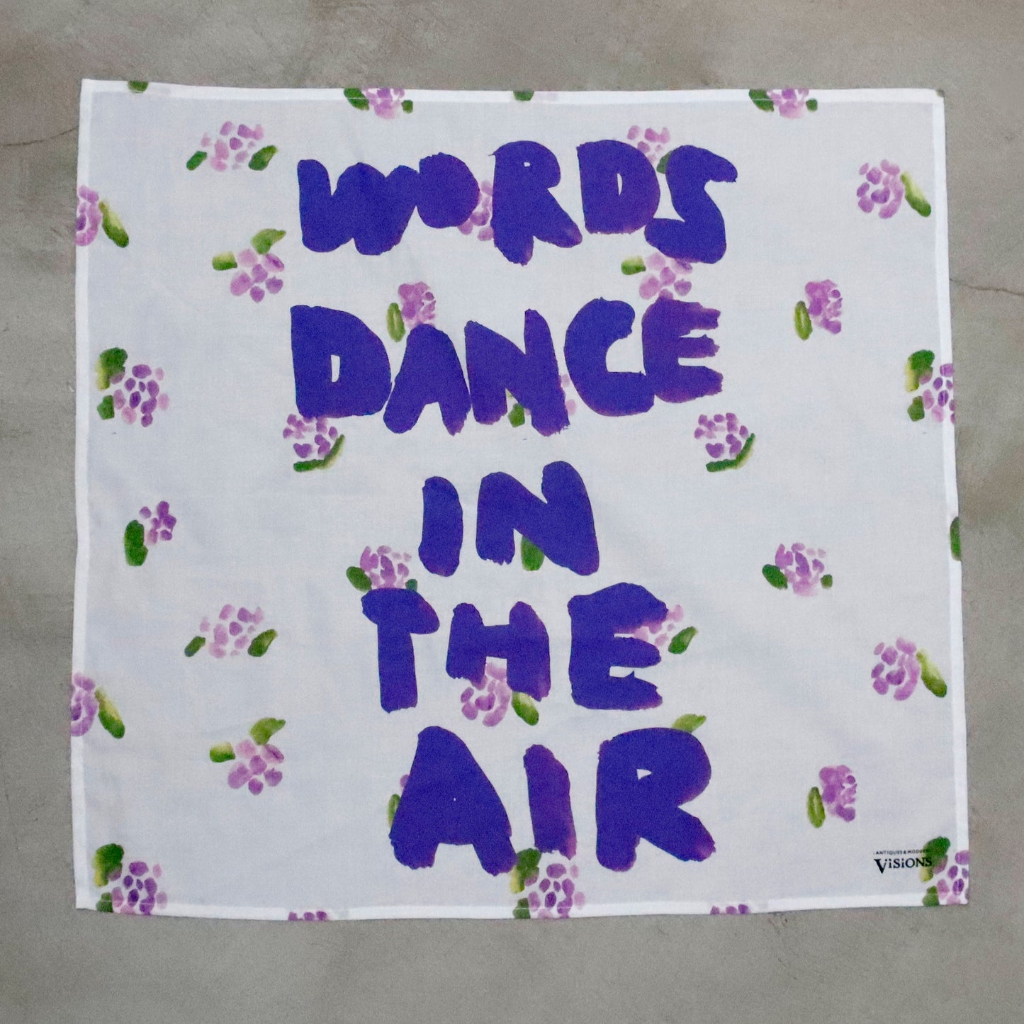 WORDS DANCE IN THE AIR | Large Handkerchief