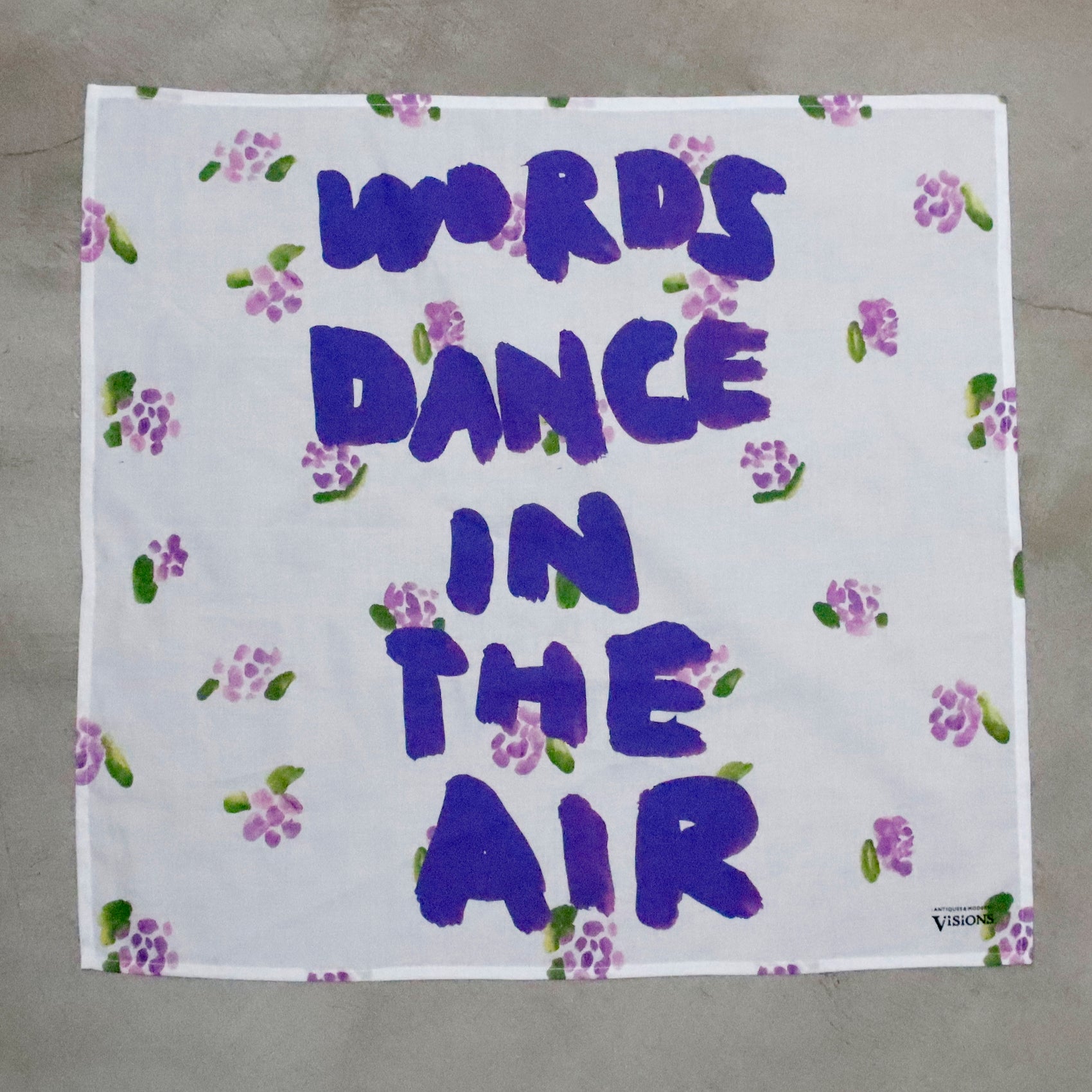 WORDS DANCE IN THE AIR | Large Handkerchief