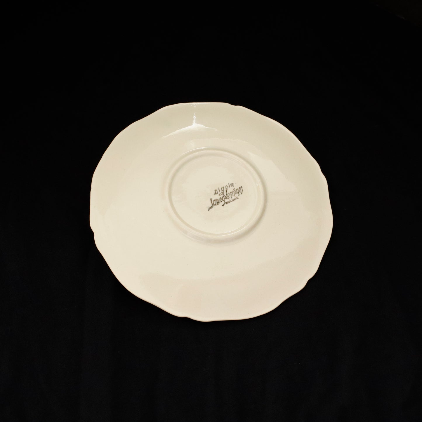 DIGOIN et SARREGUEMINES | Flower Lim Dessert Plate