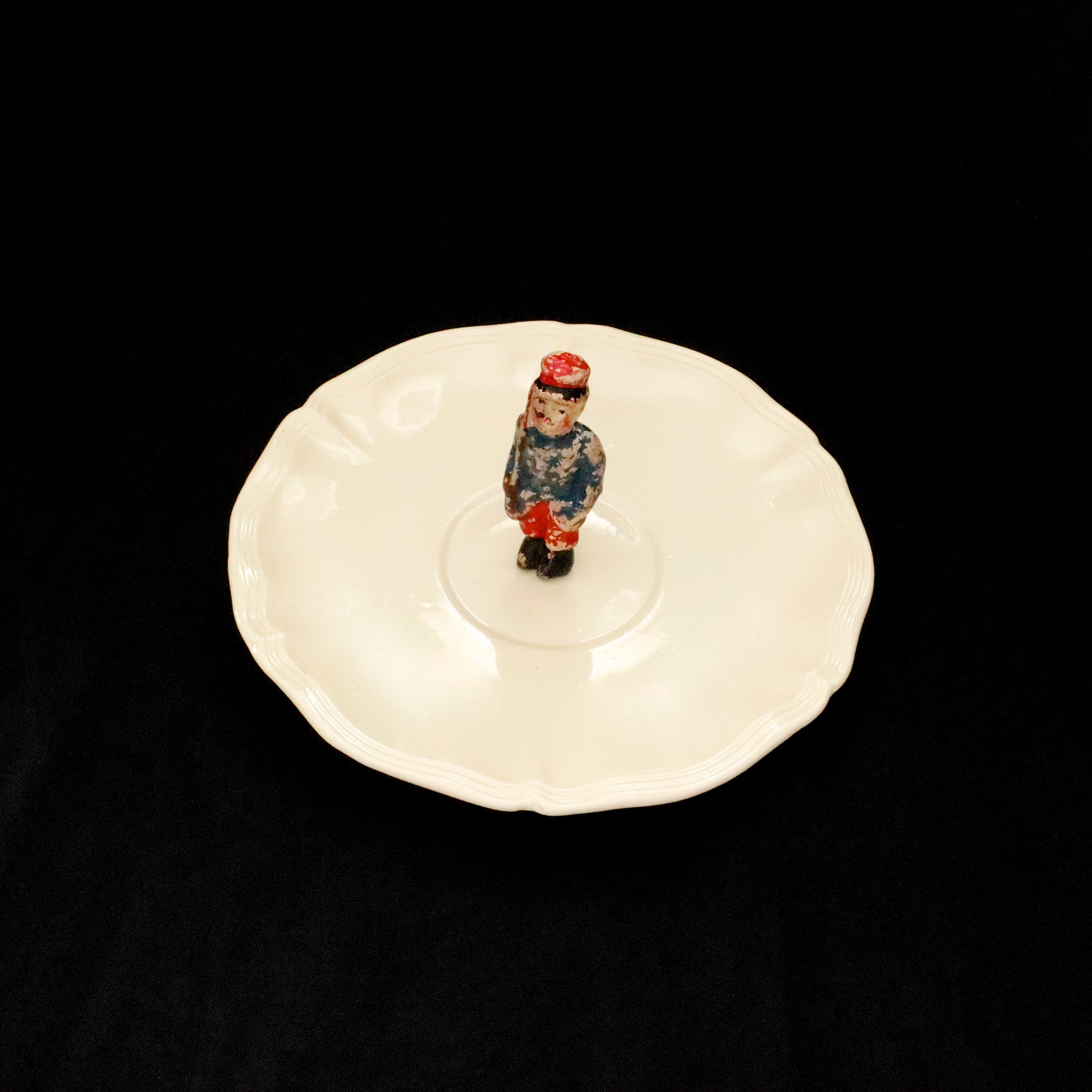 DIGOIN et SARREGUEMINES | Flower Lim Dessert Plate