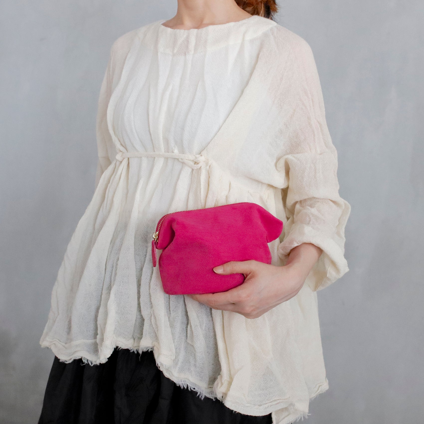 STYLE CRAFT | Pink Goat Nubuck Pouch "FP-01"