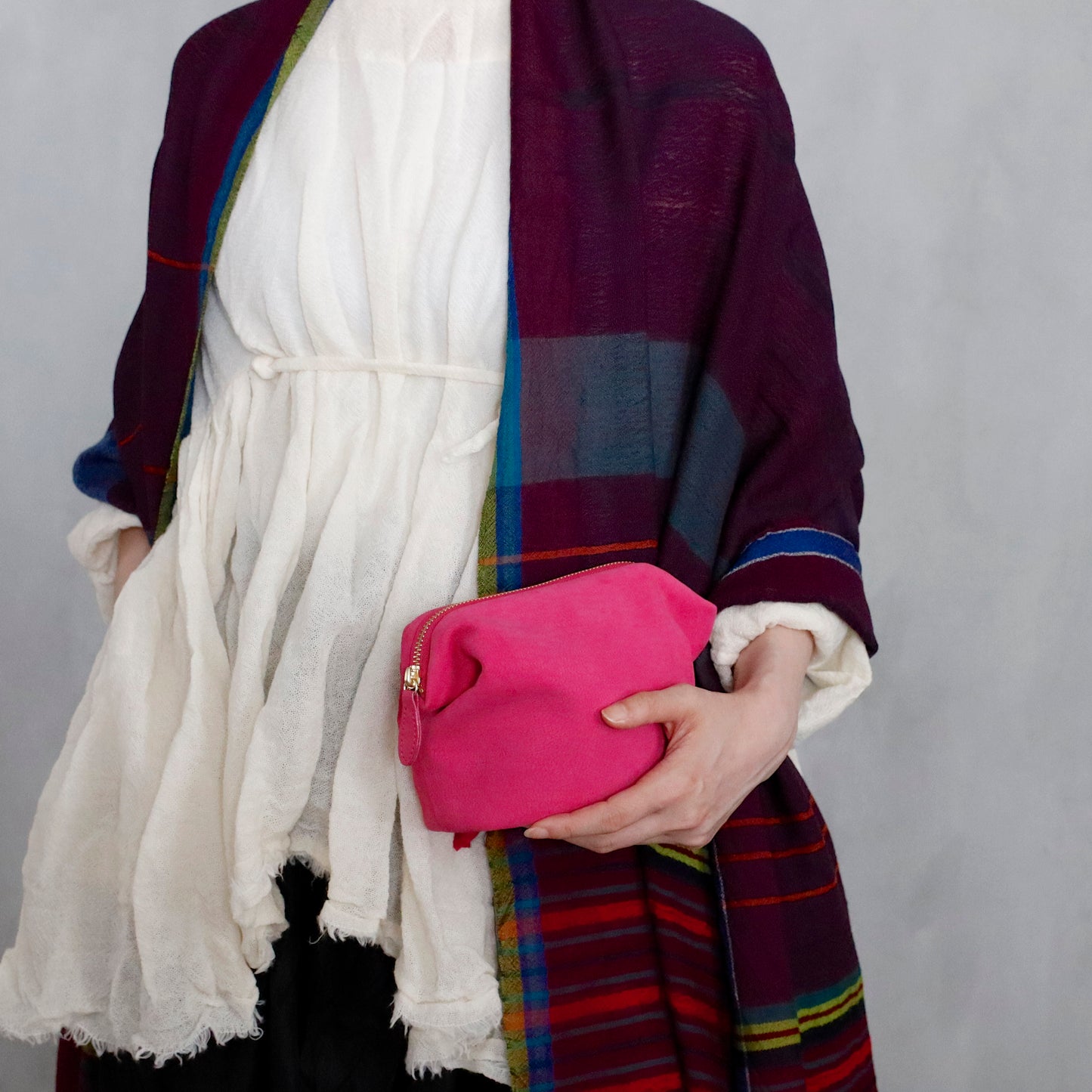 STYLE CRAFT | Pink Goat Nubuck Pouch "FP-02"