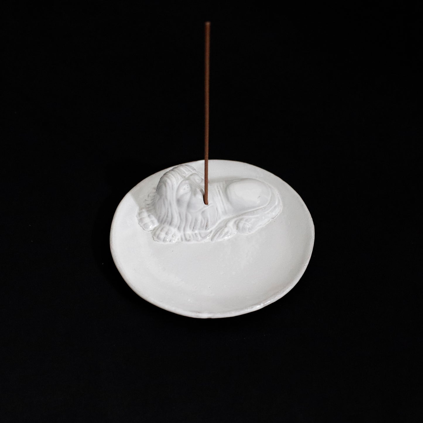 Lion Incense Holder on Saucer