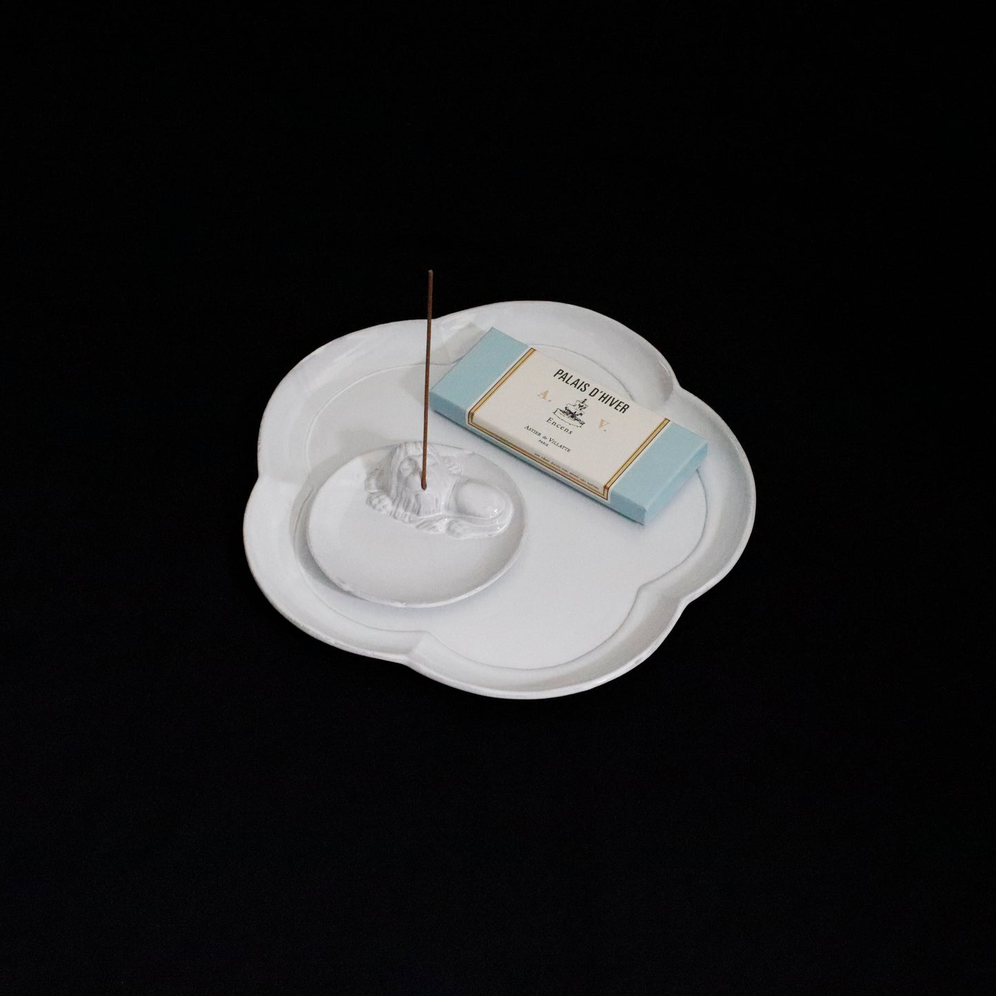 Lion Incense Holder on Saucer