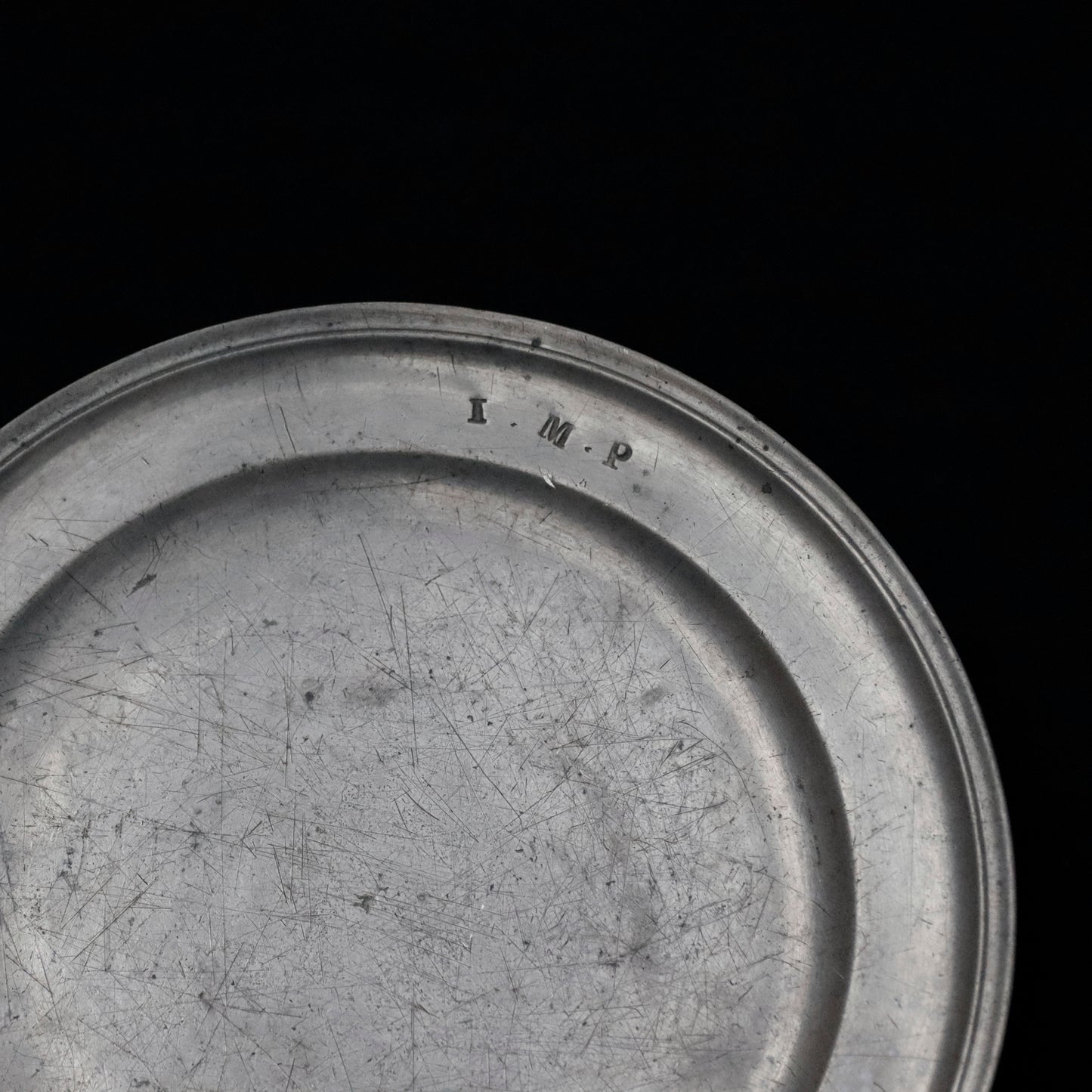 PEWTER PLATE “I.M.P”