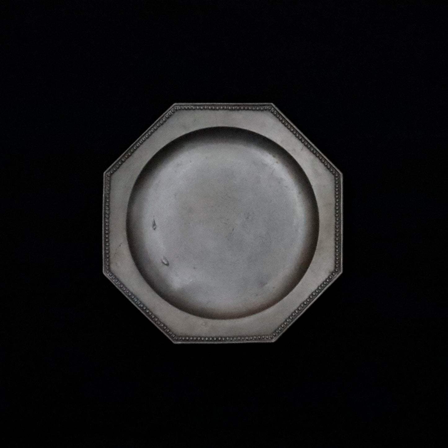 OCTAGONAL PEWTER PLATE