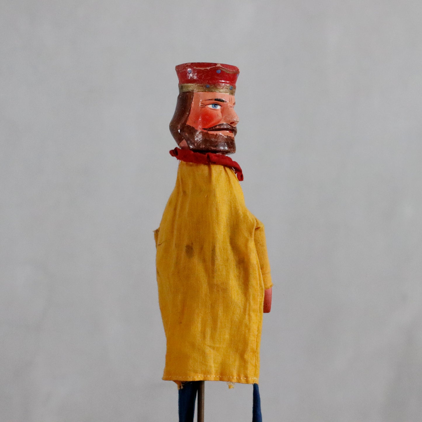 Punch and Judy | hand carved "KING" puppet theatre