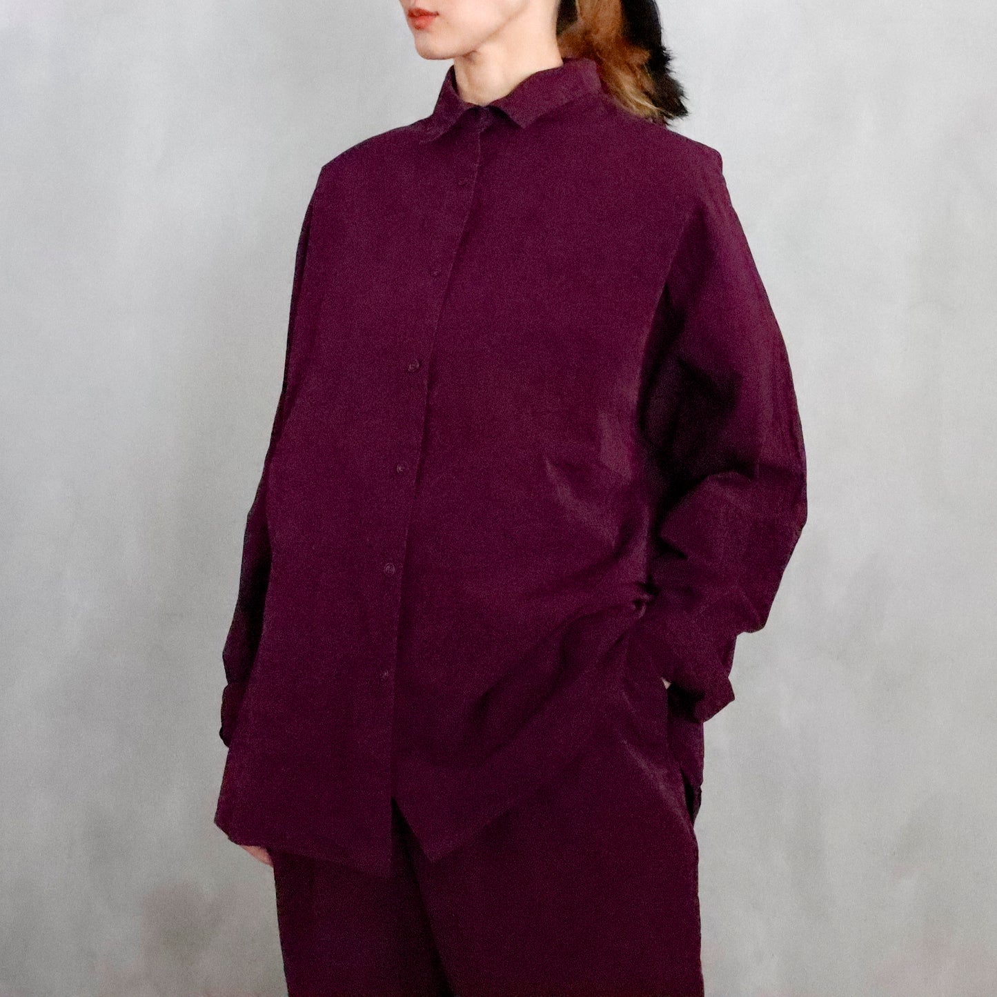 CASEY/CASEY | WAGA SHIRT ー BLACKBERRY