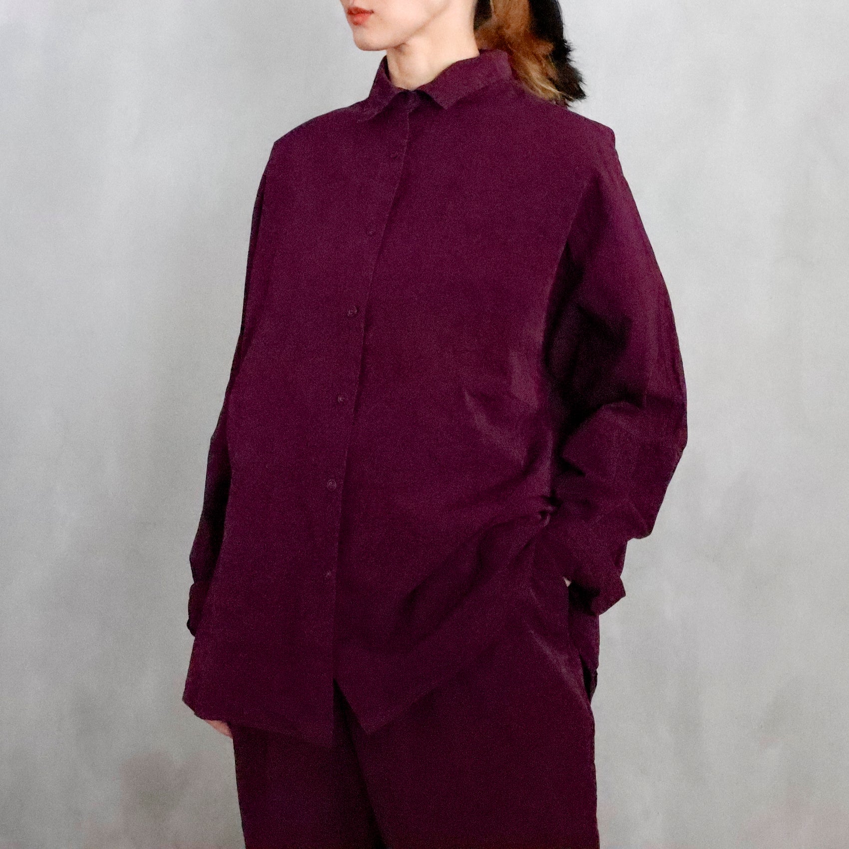 CASEY/CASEY | WAGA SHIRT ー BLACKBERRY