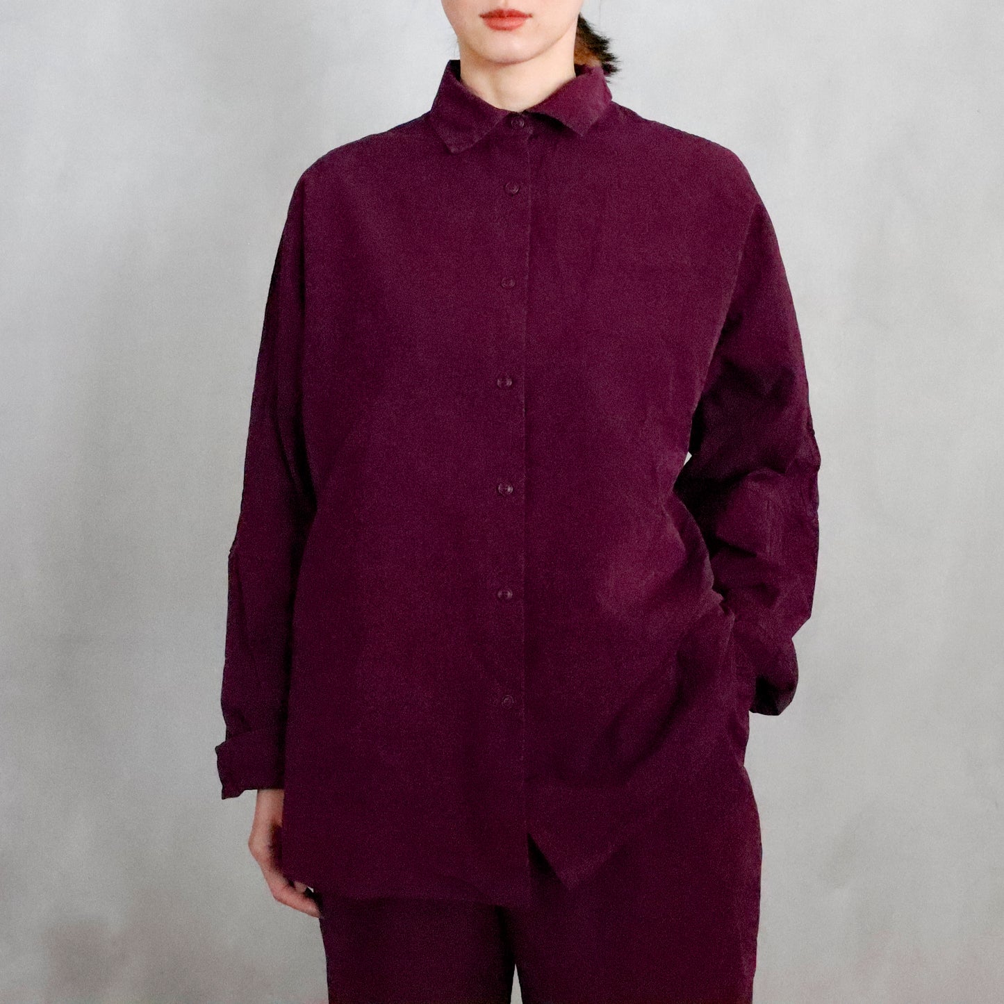 CASEY/CASEY | WAGA SHIRT ー BLACKBERRY