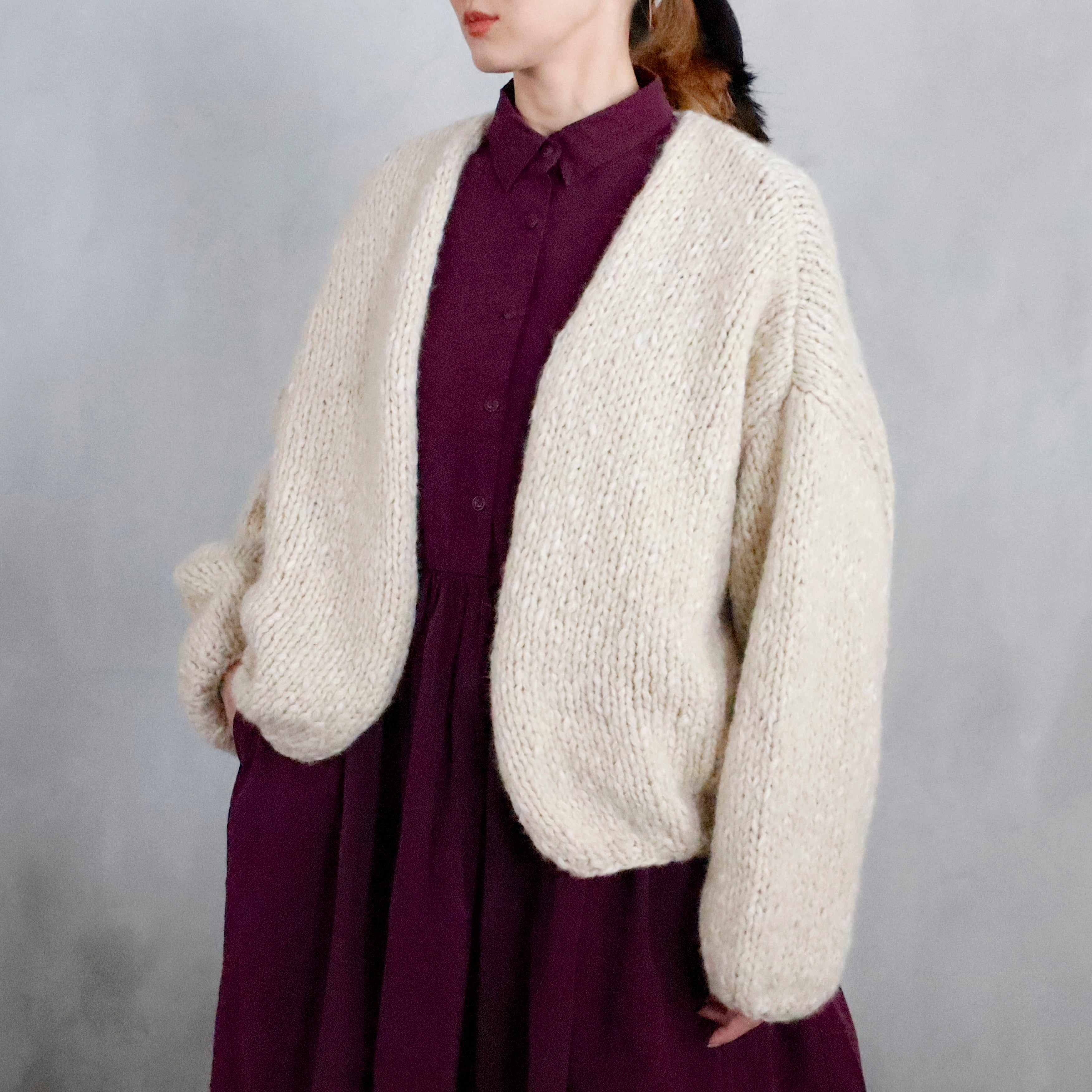 CASEY CASEY モヘアカーディガン CASEY/CASEY | SHORT CARDIGAN ー ECRU – VISIONS