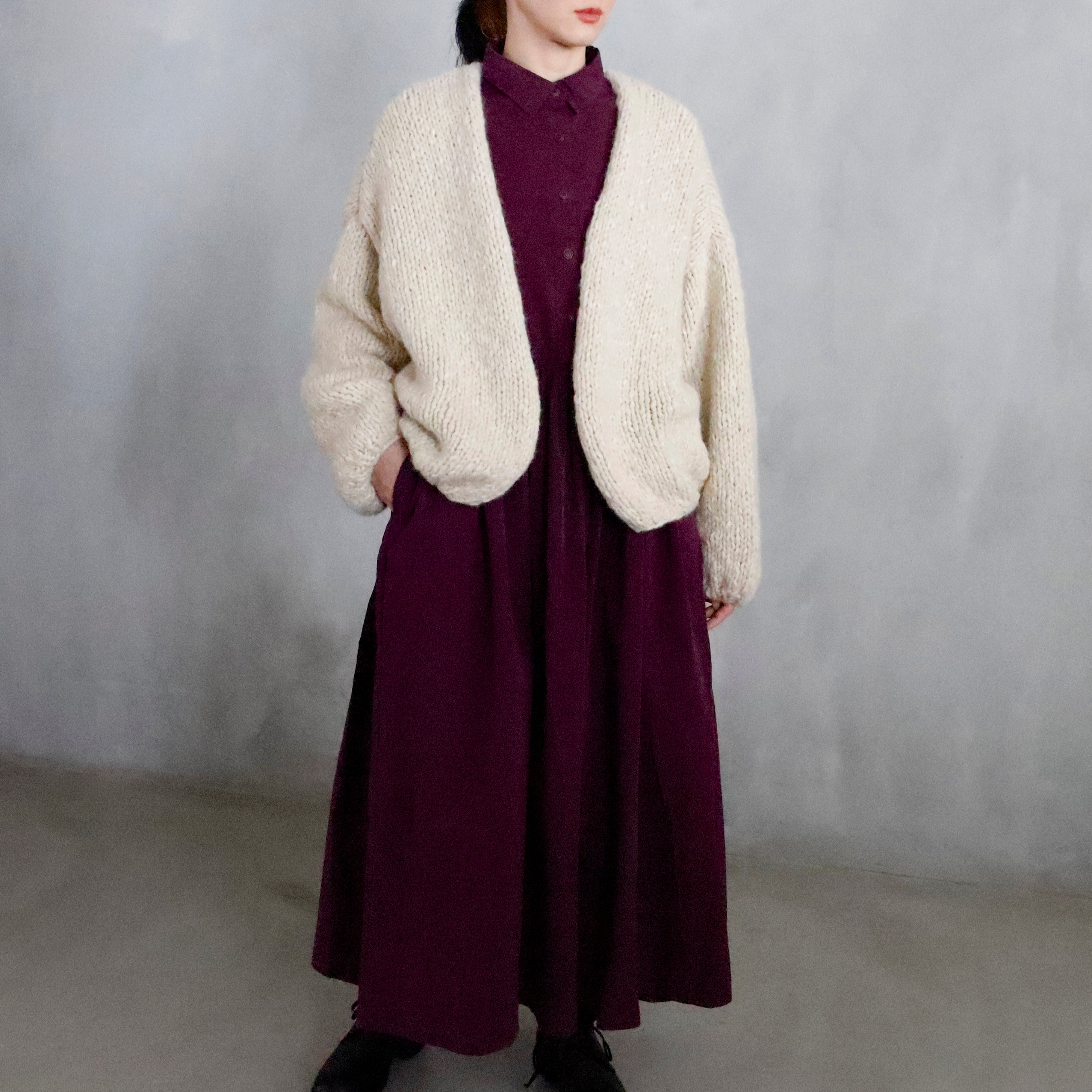 CASEY/CASEY | SHORT CARDIGAN ー ECRU – VISIONS
