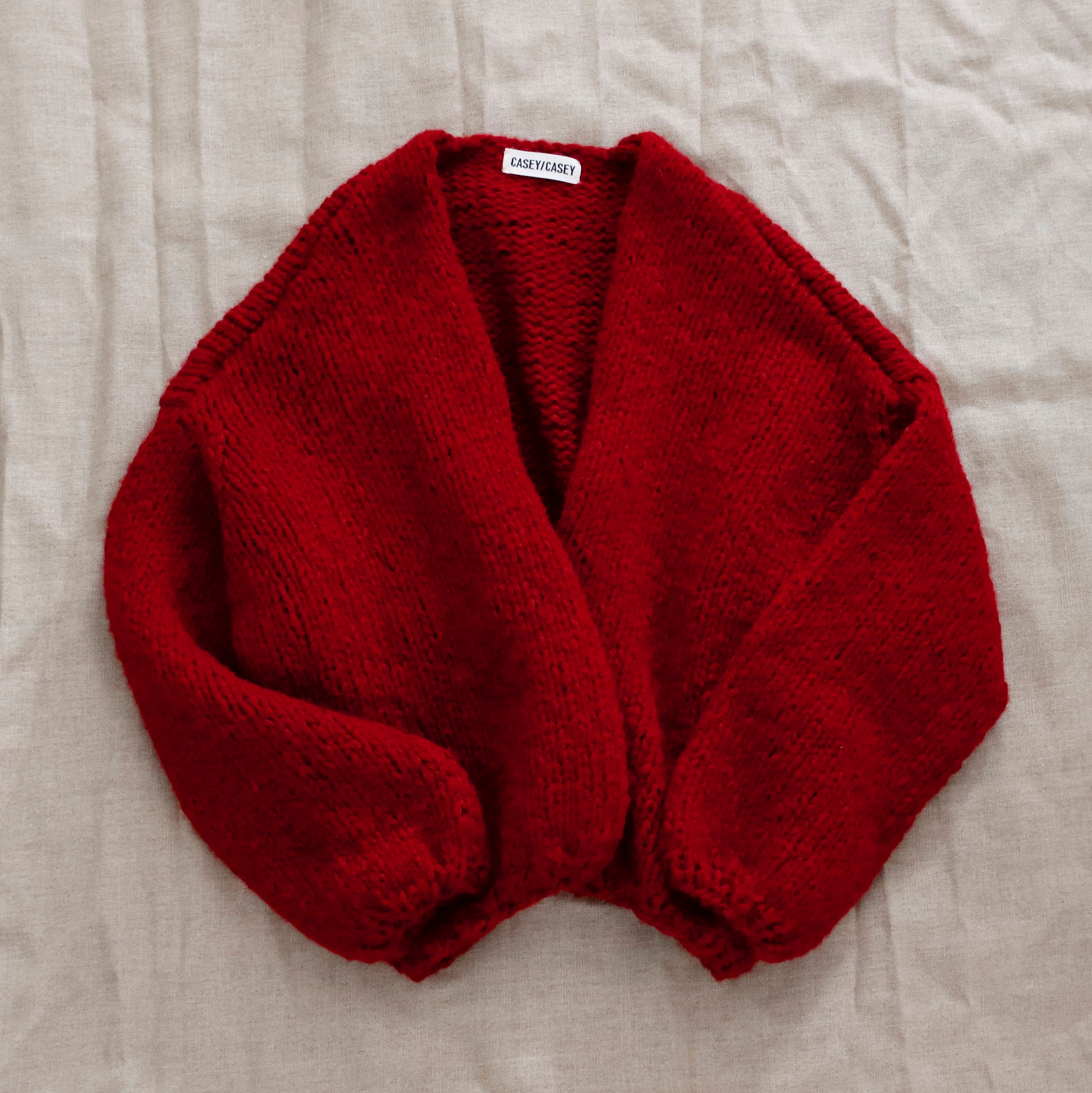 CASEY/CASEY | SHORT CARDIGAN ー RED – VISIONS