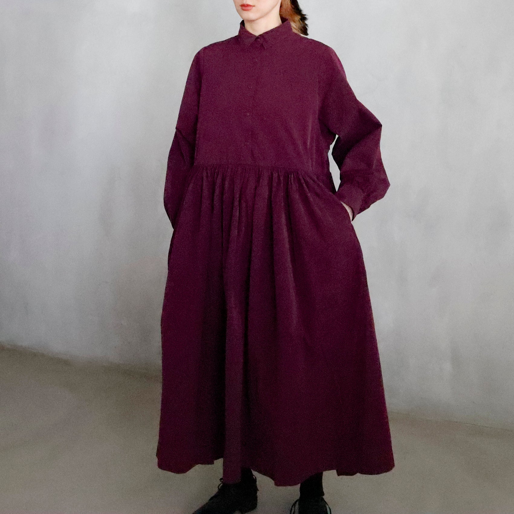 CASEY/CASEY | ETHAL DRESS ー BLACKBERRY