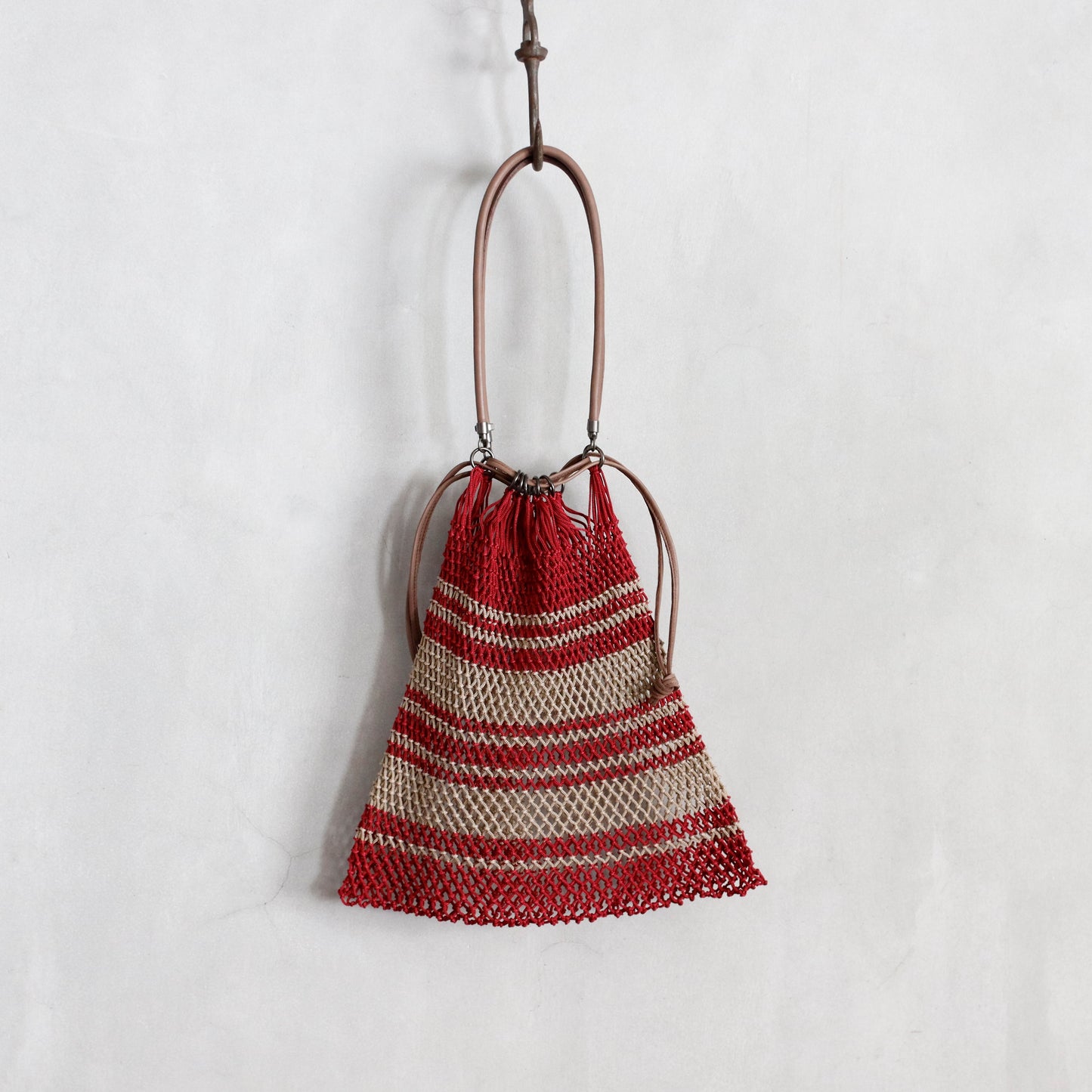 CP NET BAG ― BURGUNDY / BEIGE