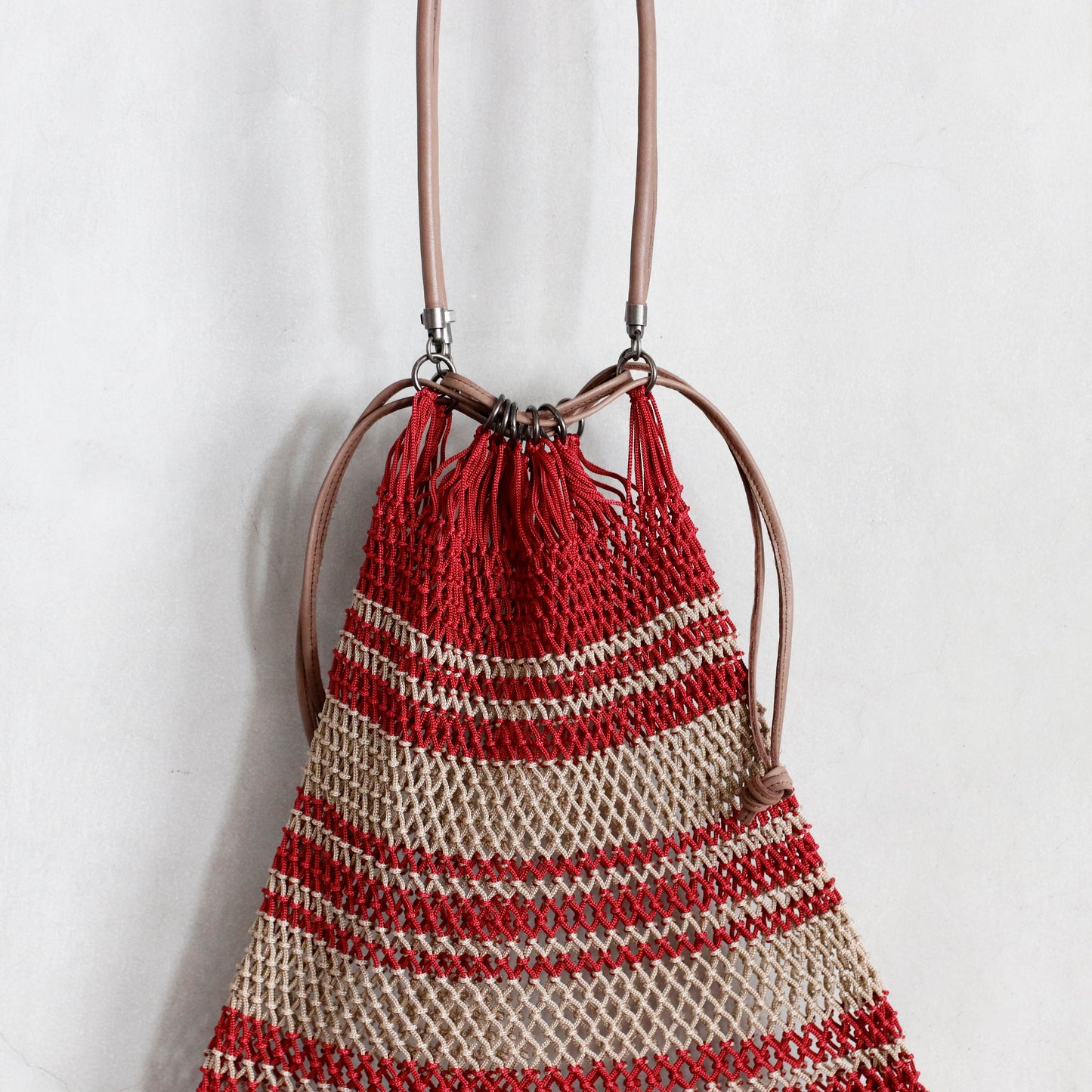 CP NET BAG - BURGUNDY / BEIGE