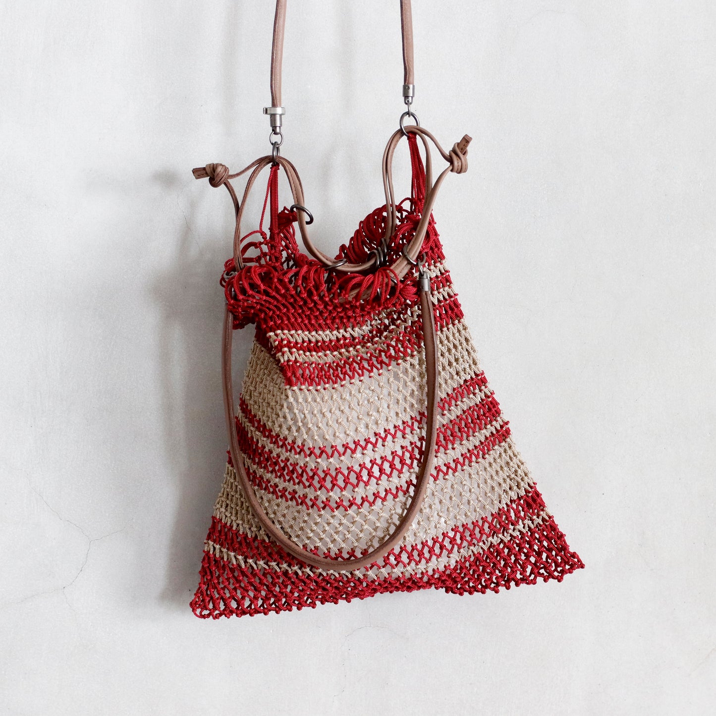 CP NET BAG ― BURGUNDY / BEIGE