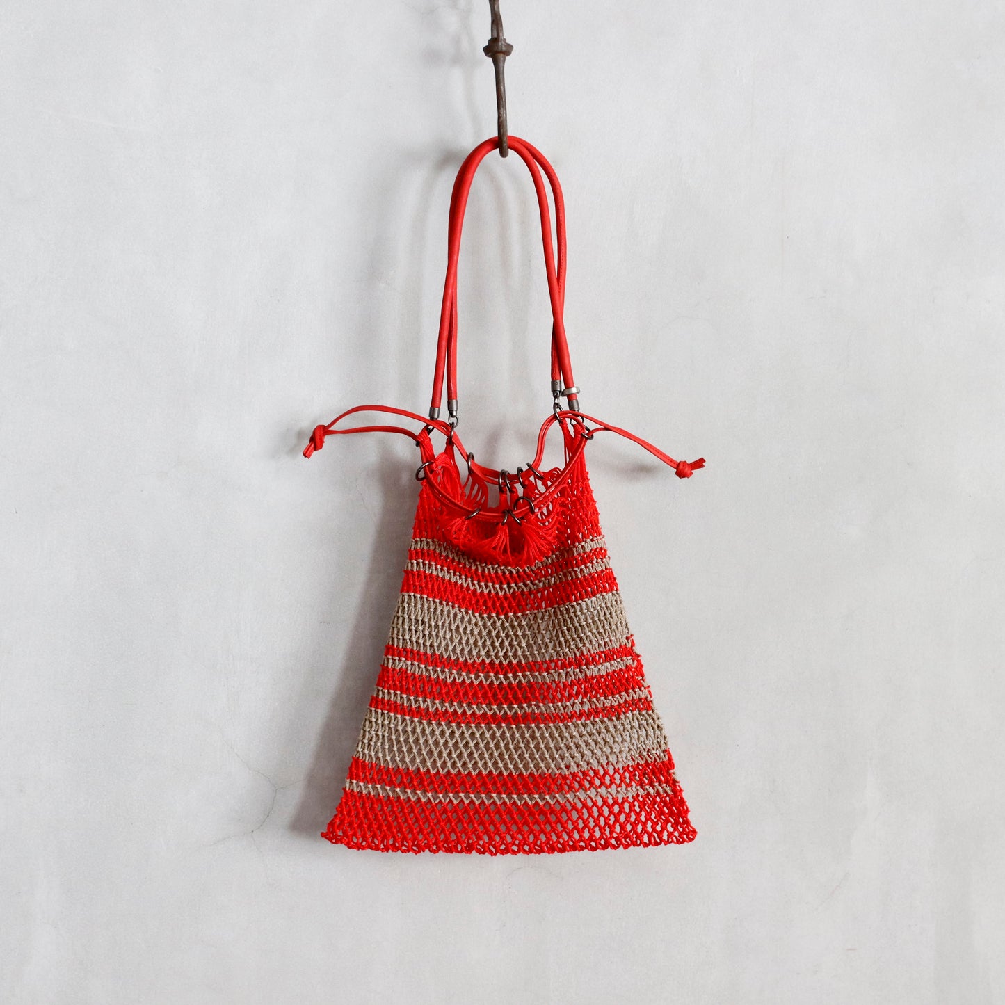 CP NET BAG ― RED / BEIGE