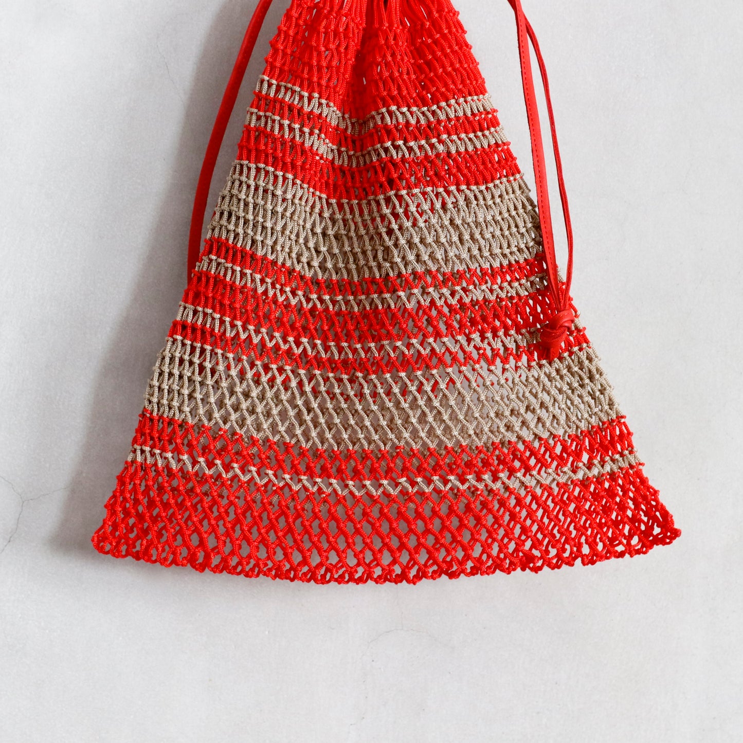 CP NET BAG ― RED / BEIGE