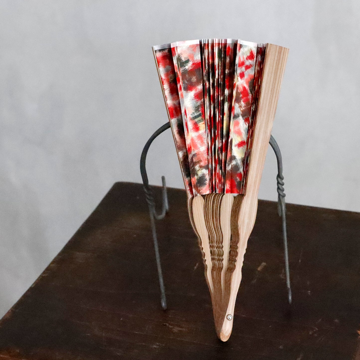 CP SENSU / FOLDING FAN - RED CHECK