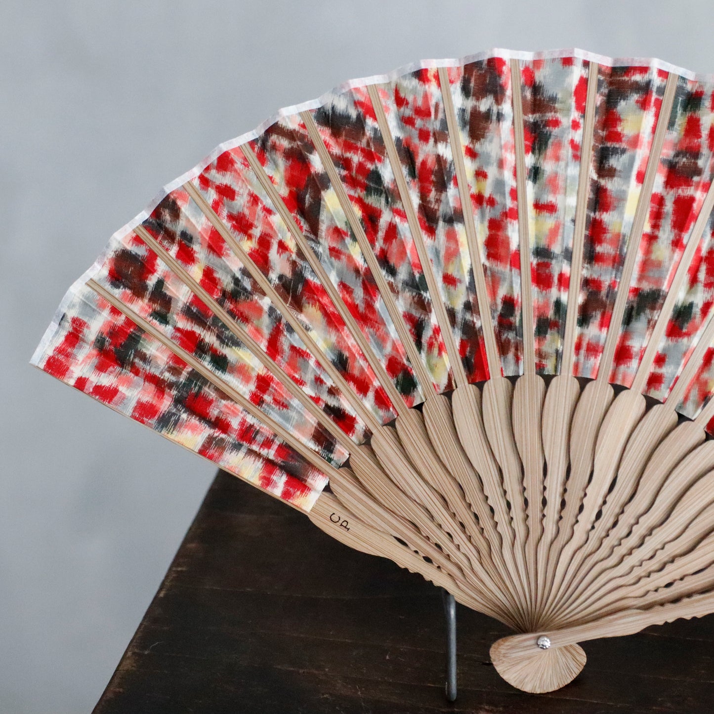 CP SENSU / FOLDING FAN - RED CHECK