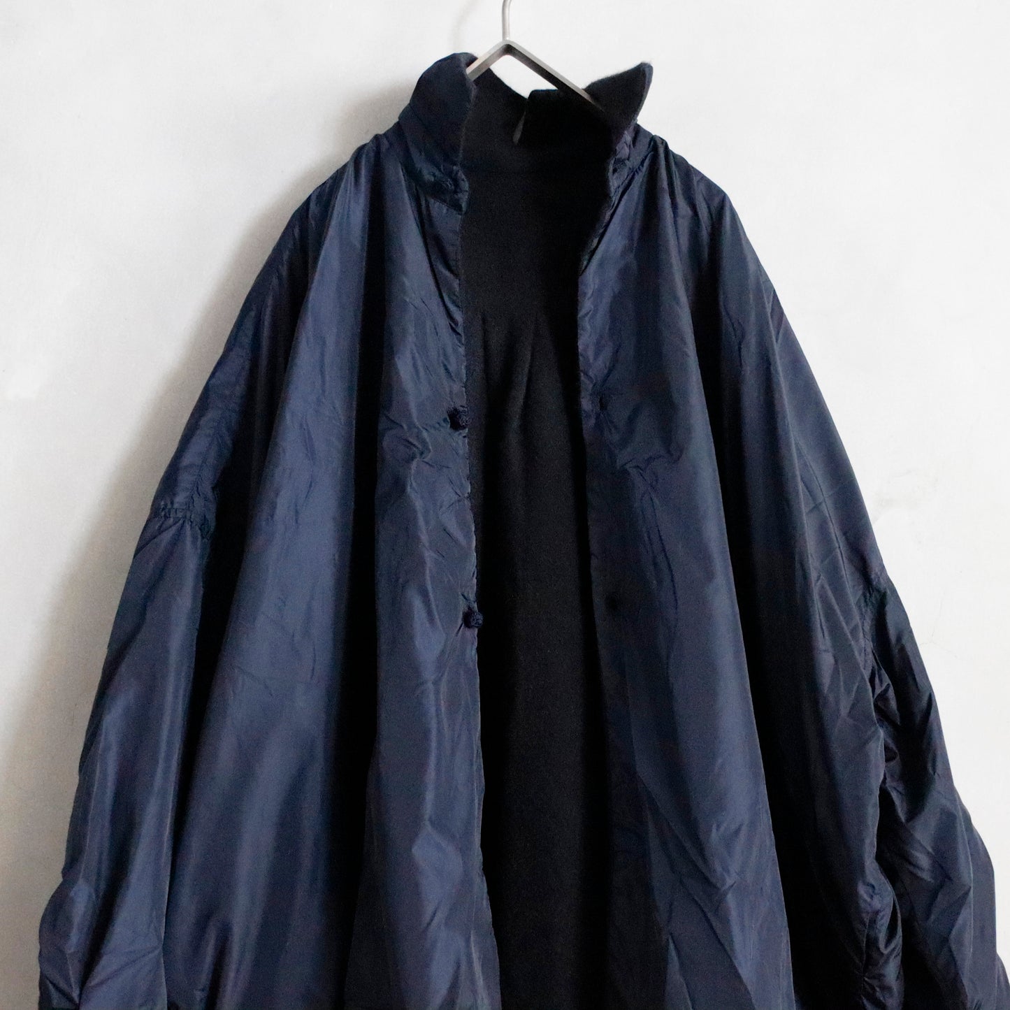 reversible shirt jacket larghissima corta double lavata - blue / dark gray