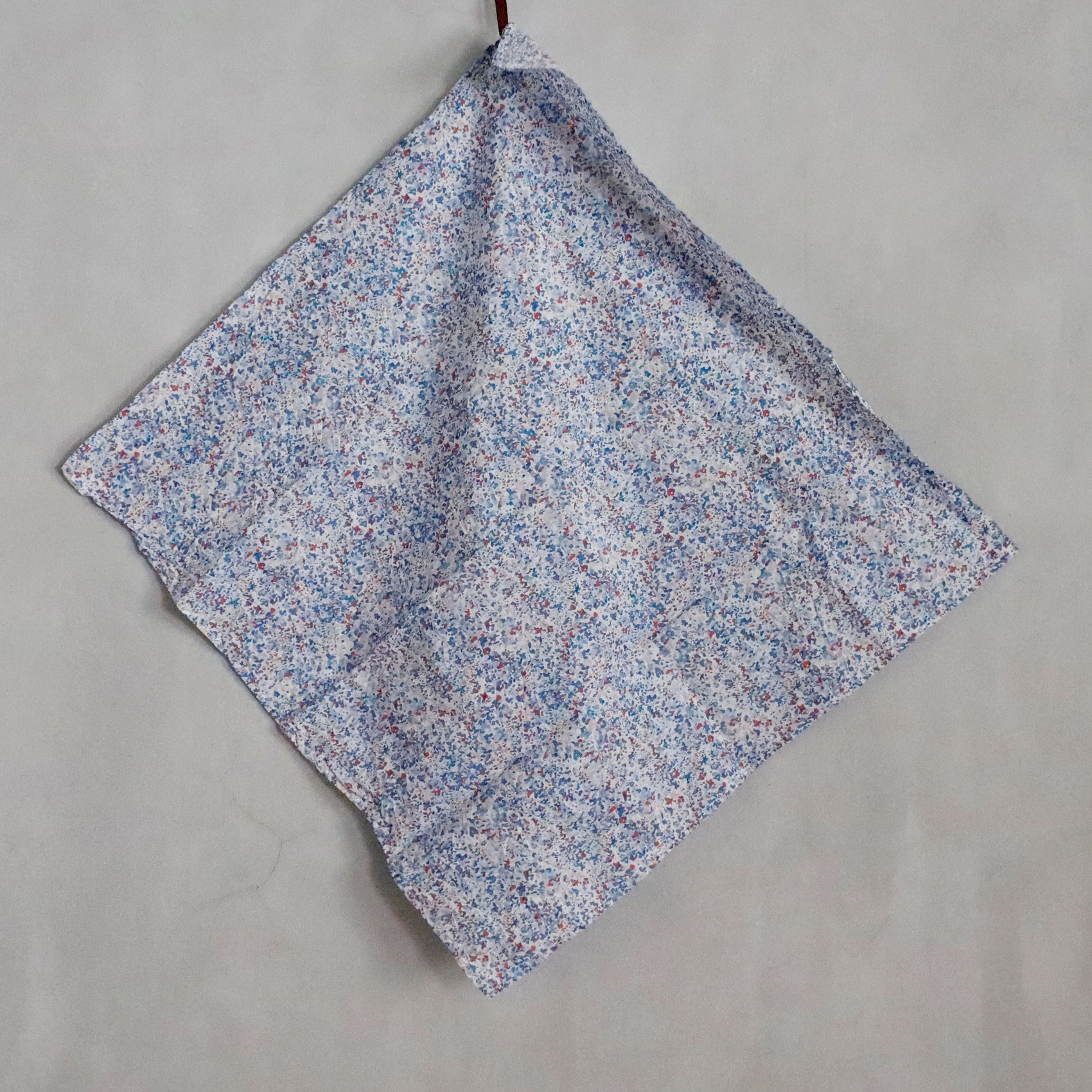handkerchief medio lavato - blue flower