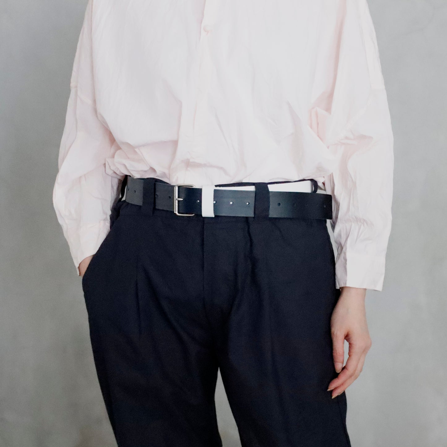 daniela gregis | leather belt dimirtillo sfoderata