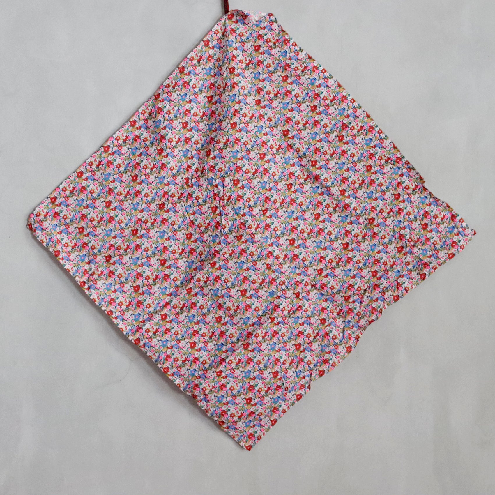 handkerchief medio lavato - pink flower