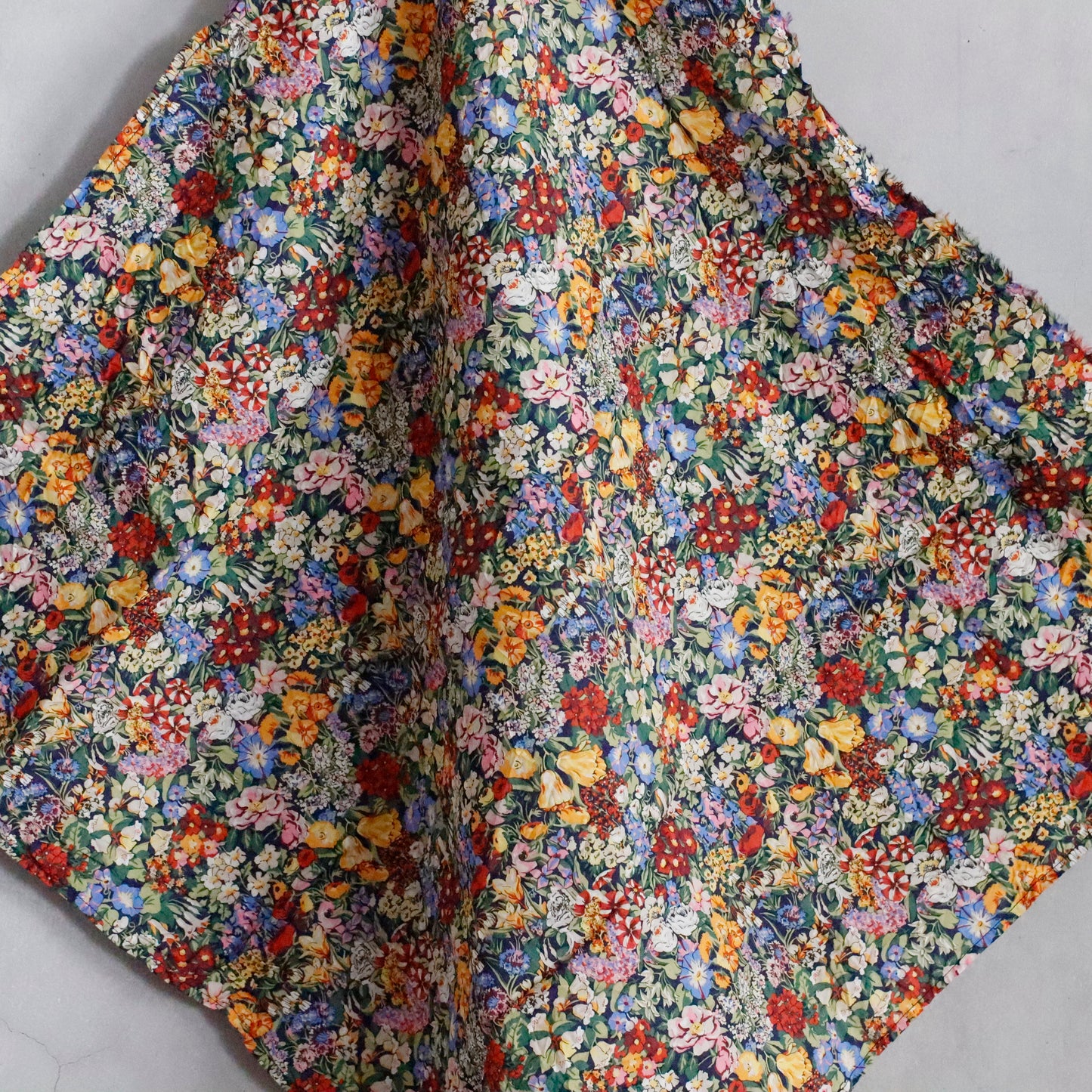 handkerchief medio lavato - blue flower