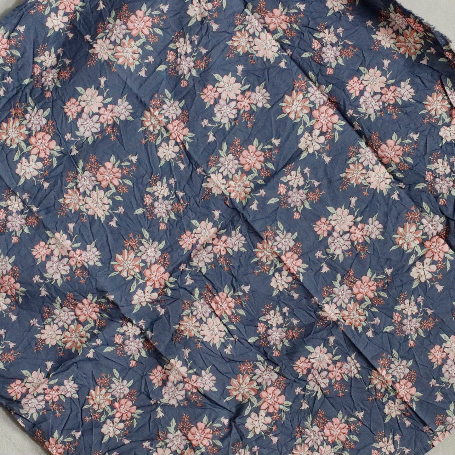 handkerchief medio lavato - blue flower