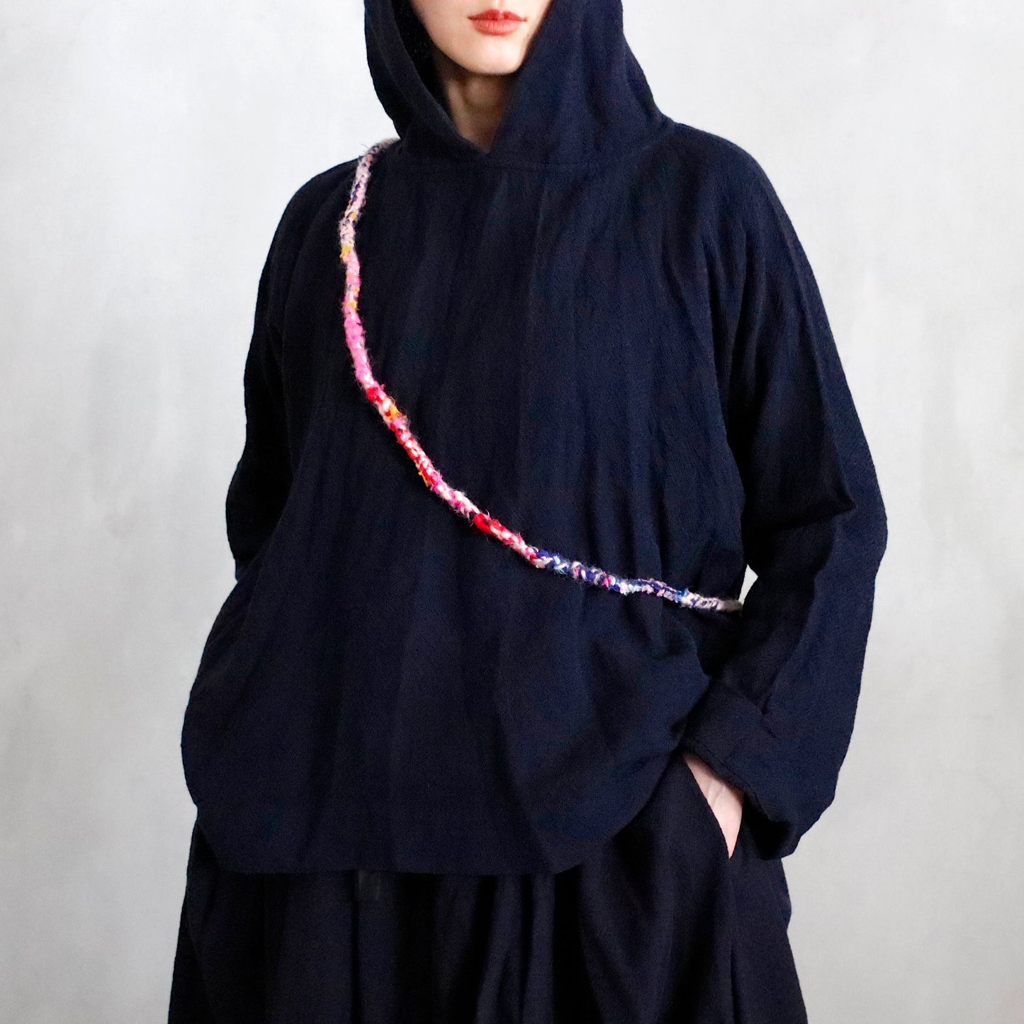 daniela gregis | silk taffeta bag pepperoncino media lavata - fuchsia red