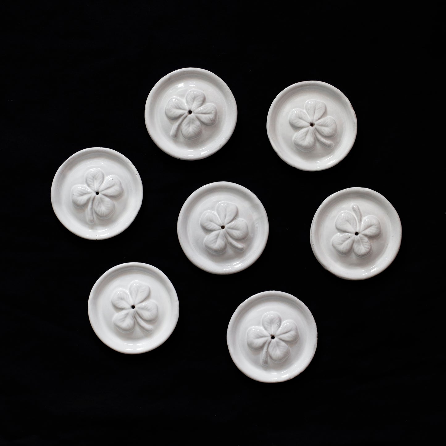 ASTIER de VILLATTE | Chance Incense Holder on Saucer Four-Leaf Clover