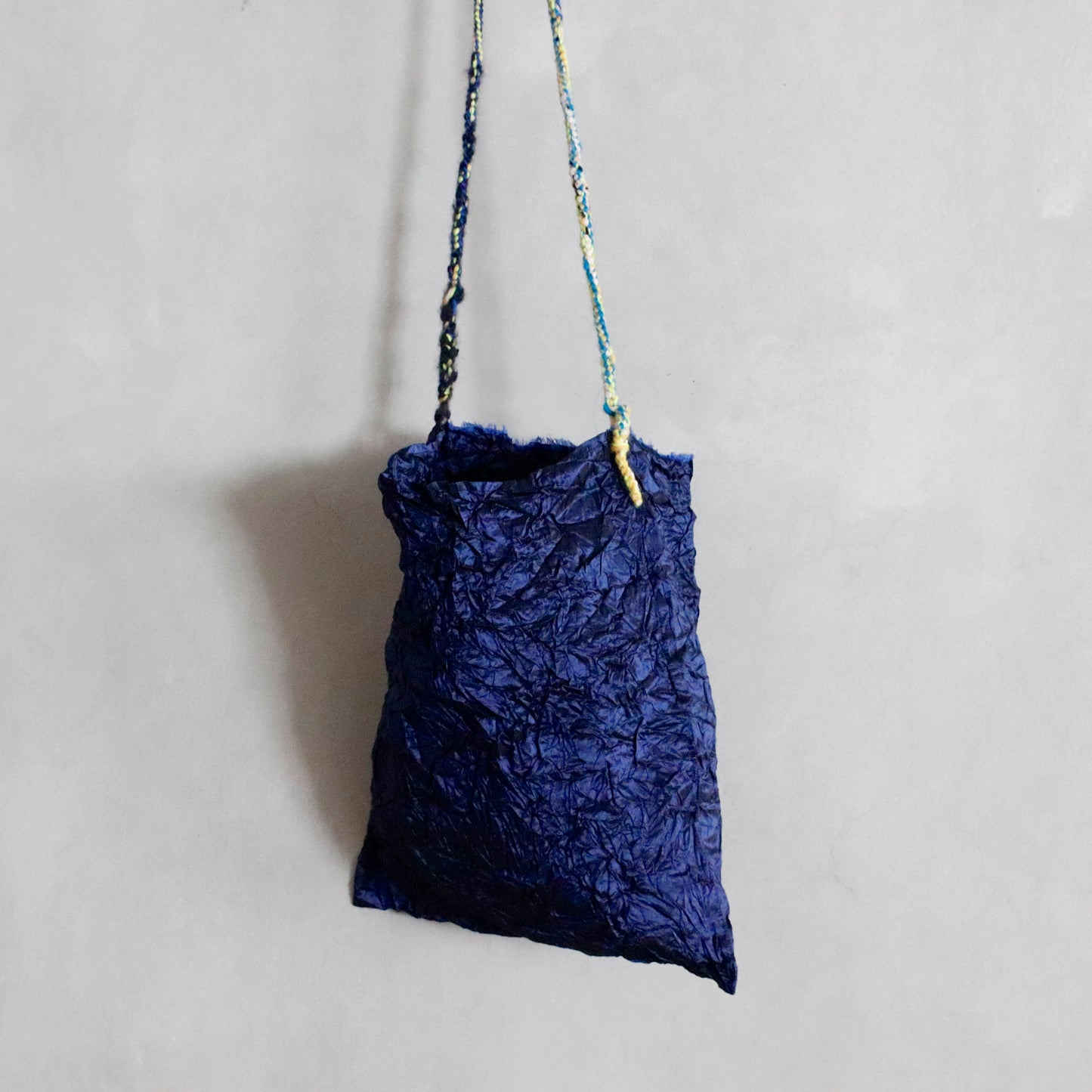 daniela gregis | silk taffeta bag pepperoncino media lavata - china blue