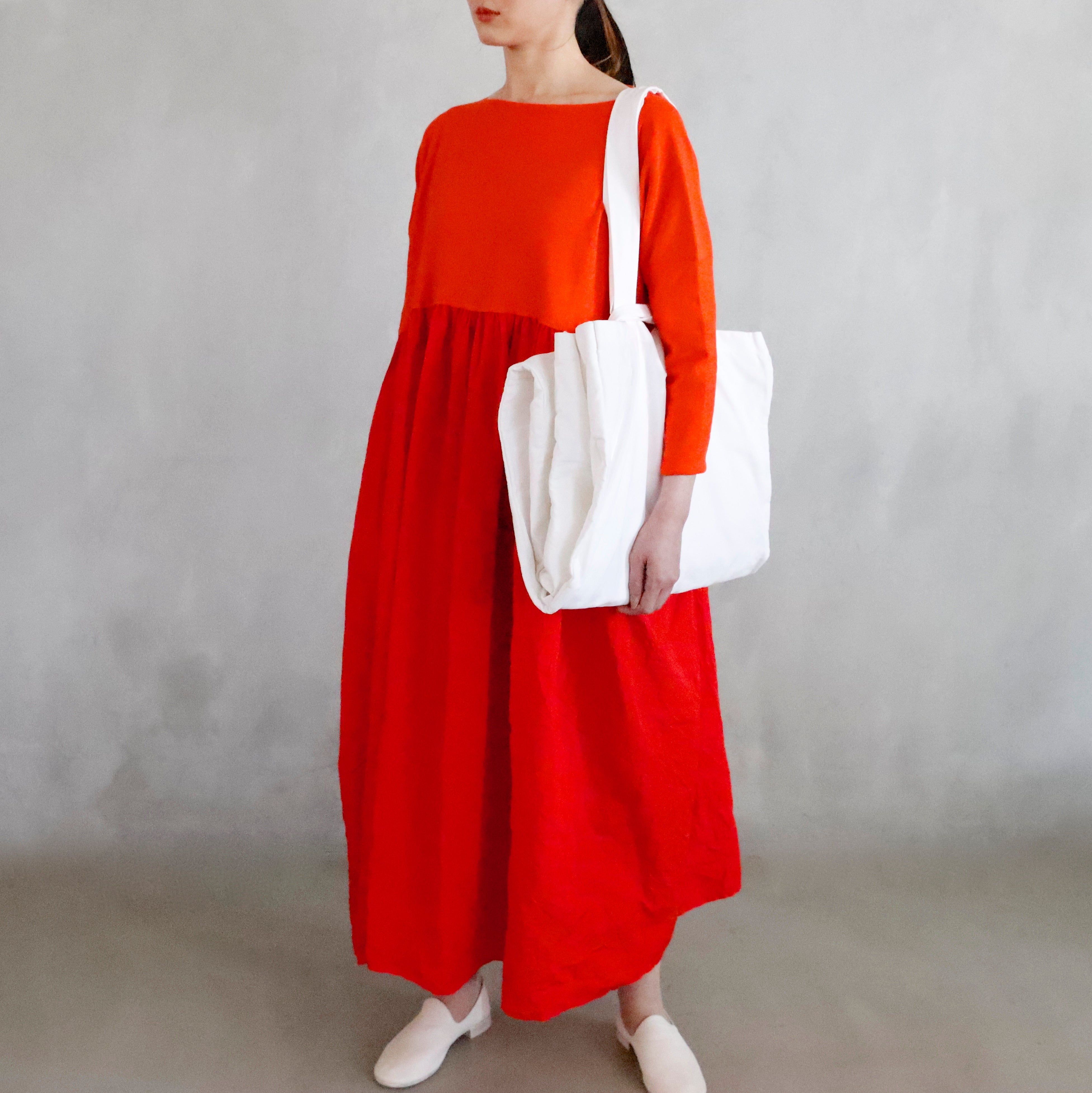 ハレノオト②☆daniela gregis ドット柄 定番 dress DANIELA GREGIS / ダニエラグレジス bicolor linen skipper