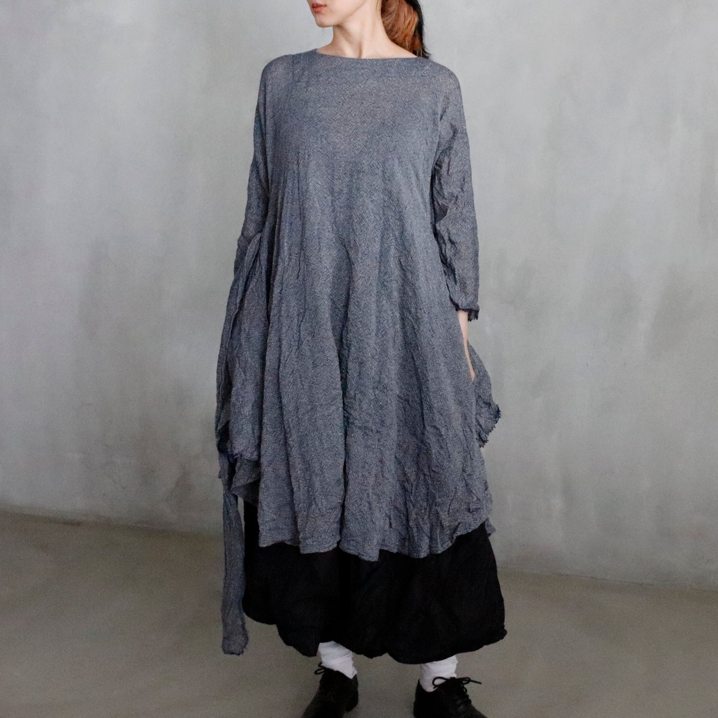 daniela gregis | dress olmo di lavato - cream navy blue