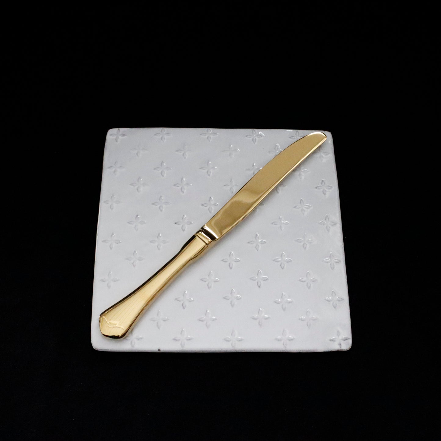 ASTIER de VILLATTE | Dessert Knife ─ Titanium Gold Finish Shiny