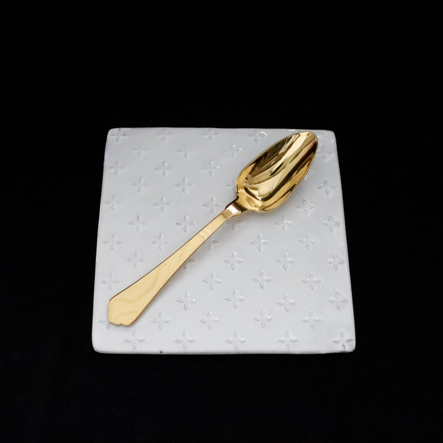 ASTIER de VILLATTE | Dessert Spoon ─ Titanium Gold Finish Shiny