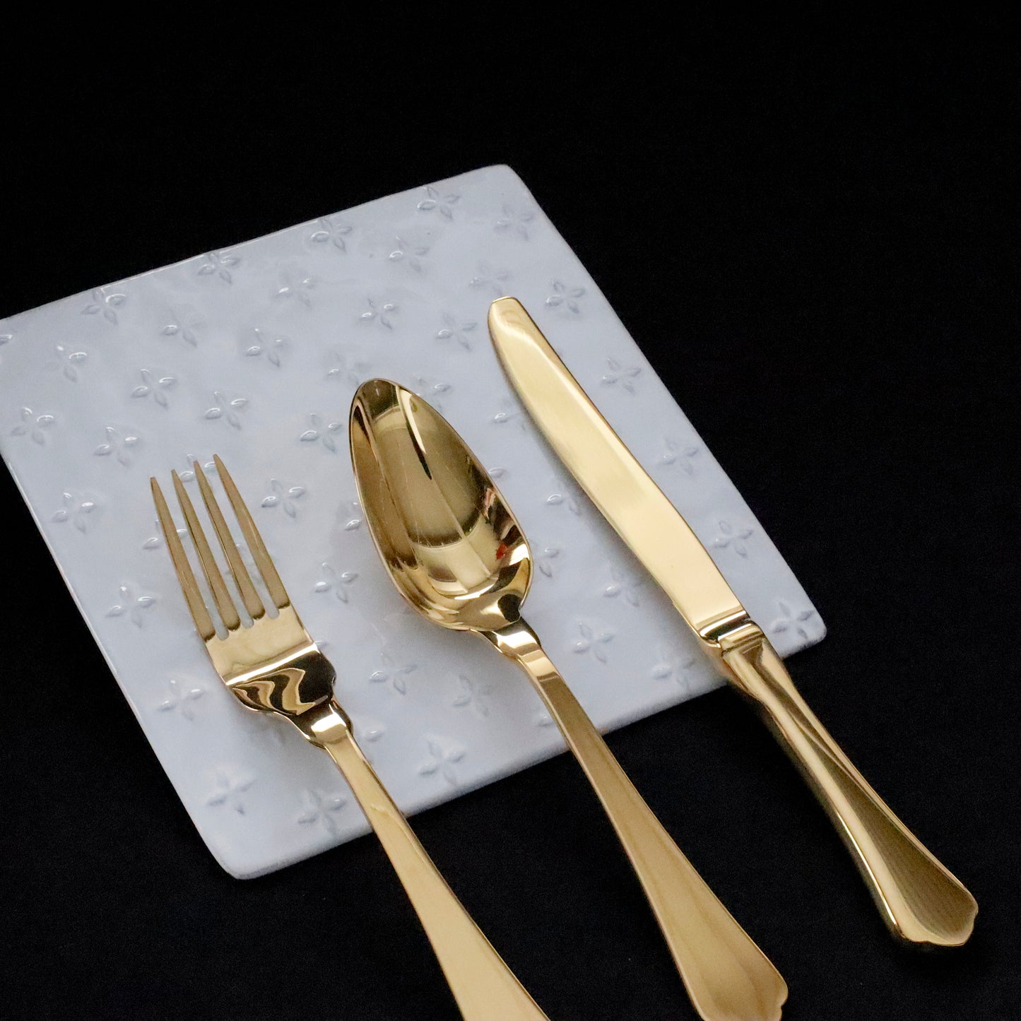ASTIER de VILLATTE | Dessert Knife ─ Titanium Gold Finish Shiny