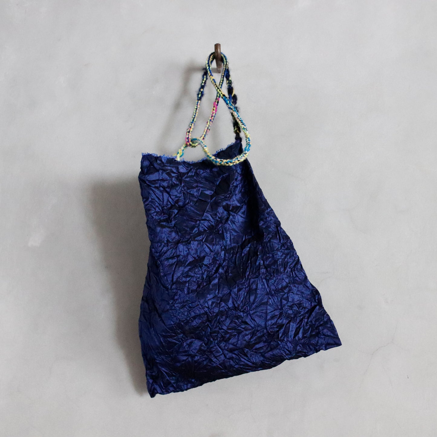 daniela gregis | silk taffeta bag pepperoncino media lavata - china blue