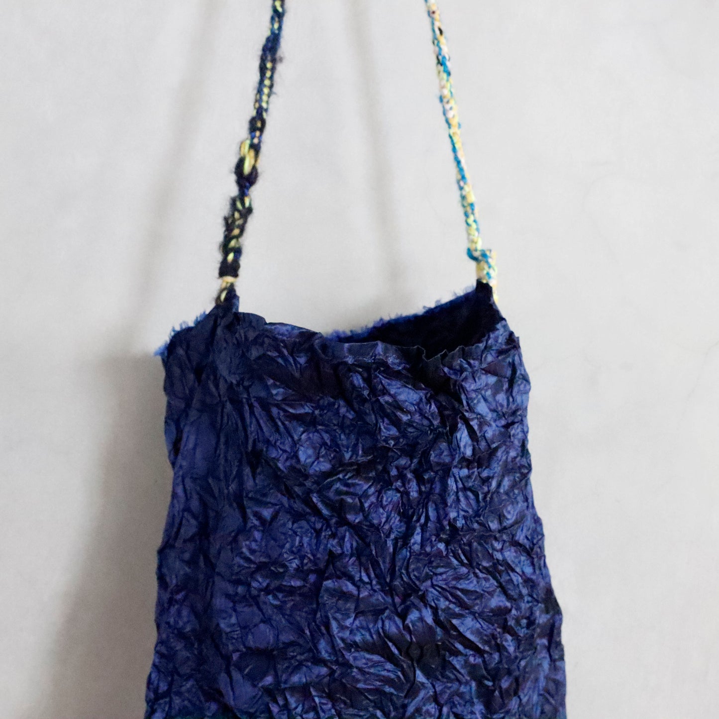 daniela gregis | silk taffeta bag pepperoncino media lavata - china blue