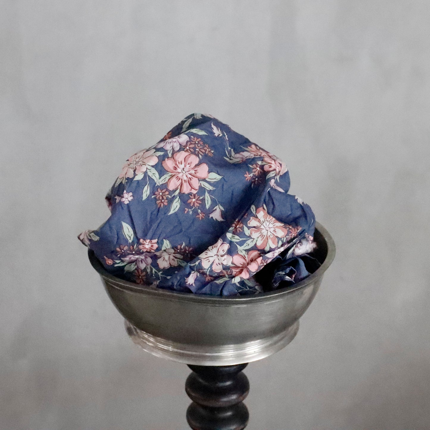 handkerchief half washed - blue flower