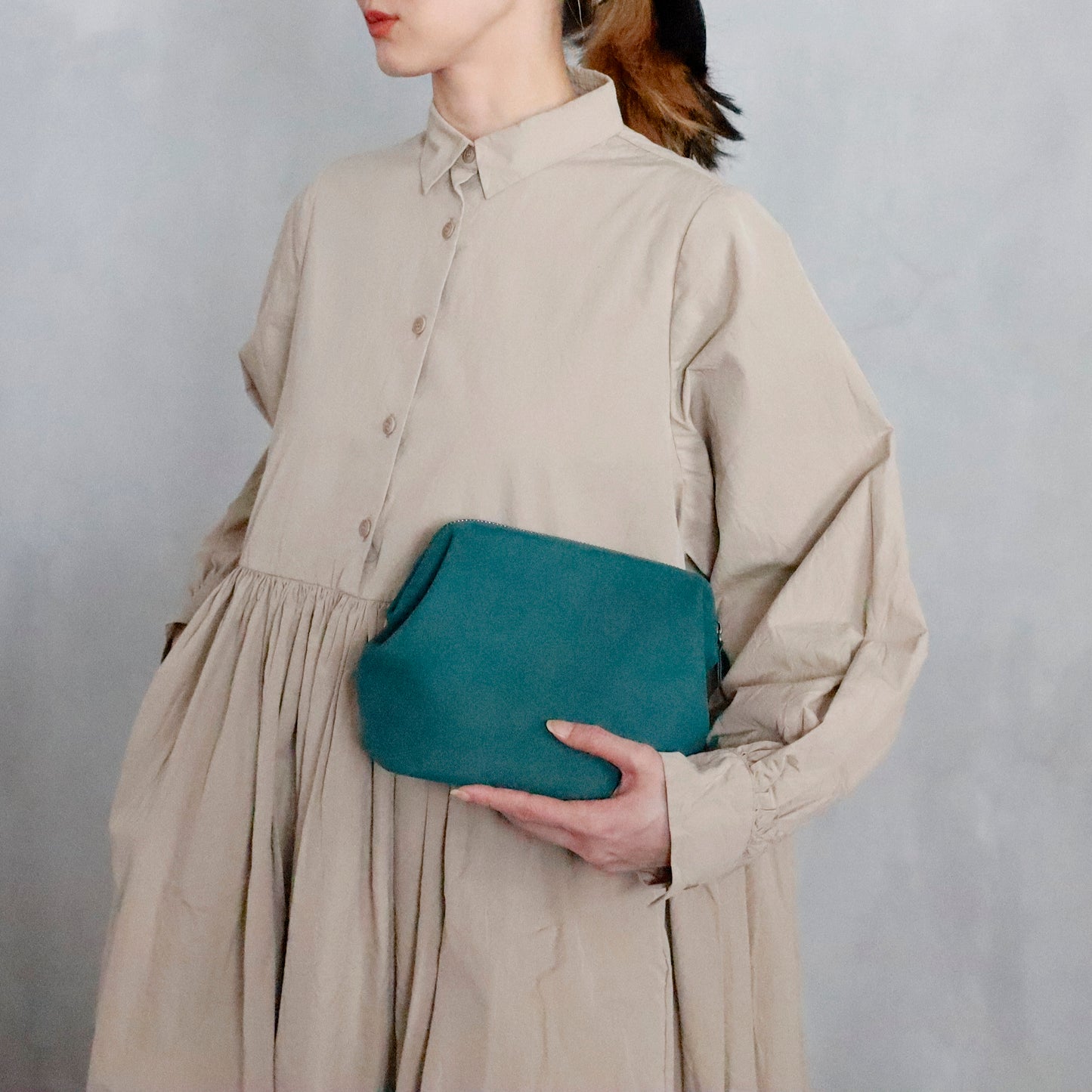 STYLE CRAFT | Green Goat Nubuck Pouch "FP-02"