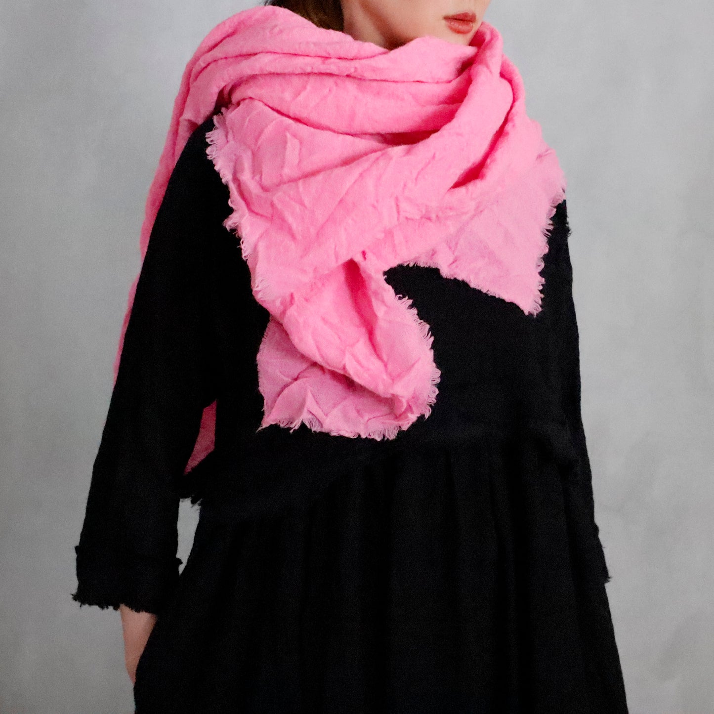 daniela gregis | shawl lavato - candy pink